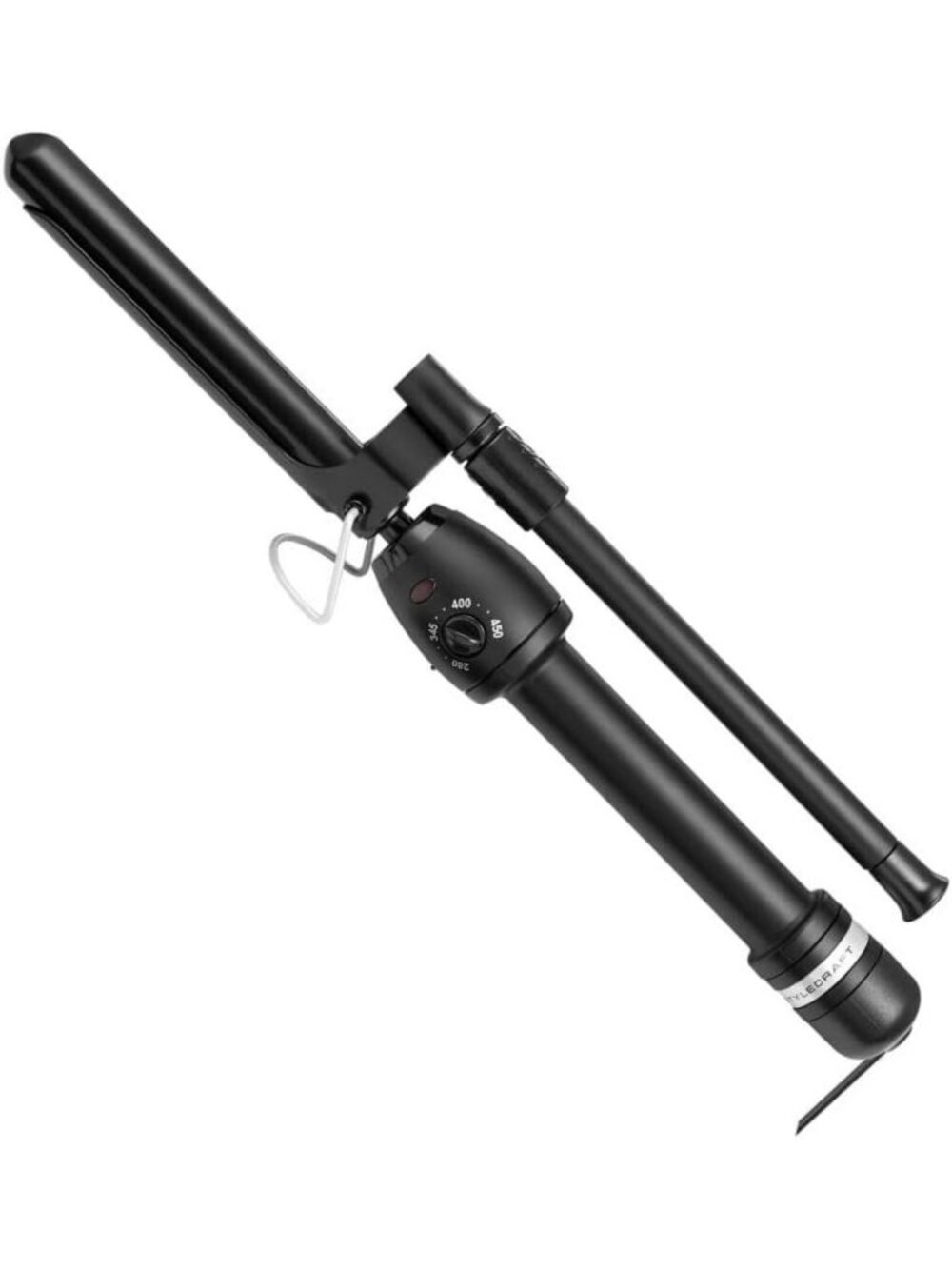 Professional Black Gold Curling Iron with Thumb Grip for Effortless Curls
